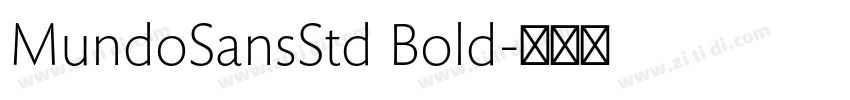 MundoSansStd Bold字体转换